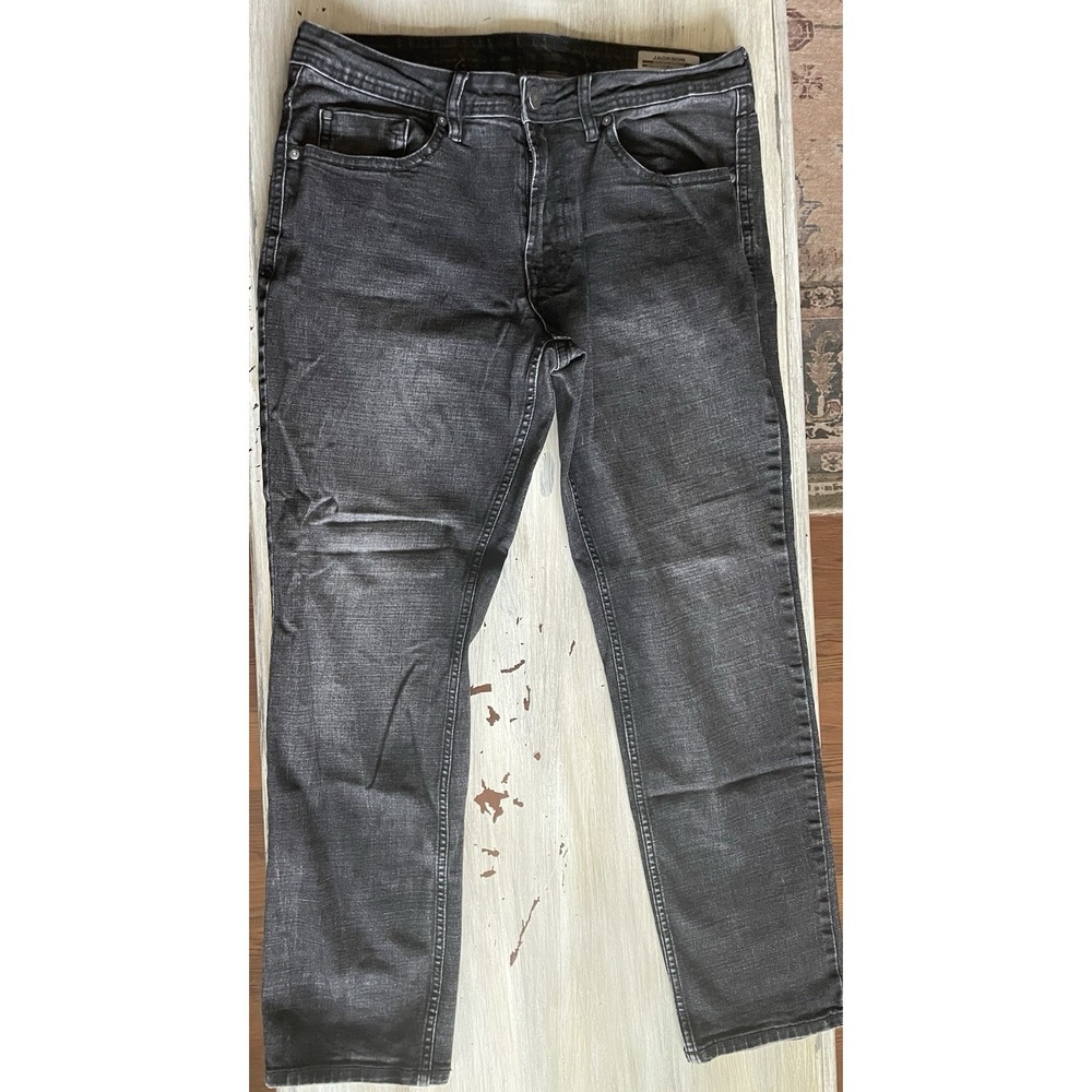 Buffalo David Bitton Men's Jeans Jackson Slim Straight, Grey Black,‎ 34x30